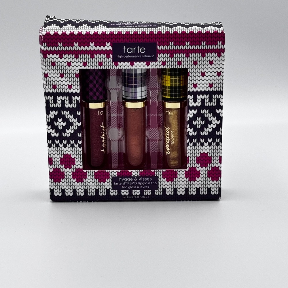 Tarte hygge & kisses tarteist™ REMIX lip gloss trio Gift Set NEW